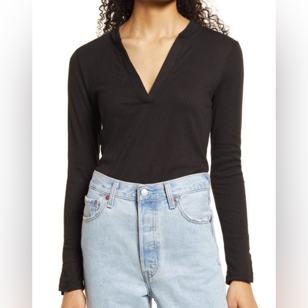 Gibsonlook Splitneck Knit Top